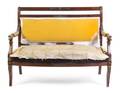 An Empire Style Gilt Bronze Mounted Mahogany Settee