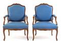 A Pair of Louis XV Style Fauteuils