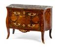 A Louis XV Gilt Bronze Mounted Marquetry Commode