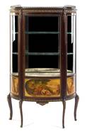 A Louis XV Style Gilt Metal Mounted Vernis Martin Vitrine