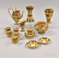 Set of Seventeen Wedgwood Copper Lustredecorated Items