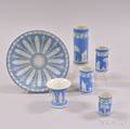 Six Wedgwood Light Blue Jasper Items