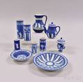 Ten Wedgwood Dark Blue Jasper Items