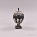 Wedgwood Black Jasper Muses Vase and Cover