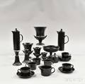 Twentythree Wedgwood Matte Black Glazed Ceramic Items