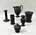Six Pieces of Wedgwood Black Basalt