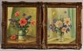 Owen Bowen English 18731967 Two Still Lifes with Flowers