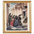 Continental School 20th Century Spanish Street Scene with Figures