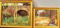 Harold Crocker Dunbar American 18821953 Two Landscapes Old BridgeMoretsurLoingFrance
