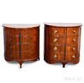 Two Georgianstyle Mahogany Drum Cabinets