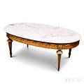 Louis XVIstyle Painted and Gilt Marbletop Coffee Table
