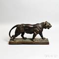 After AntoineLouis Barye French 17961875 Bronzeclad Tiger