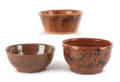Three Pennsylvania redware bowls 19th c