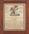Pennsylvania German printed and hand colored broadside