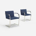 Ludwig Mies van der Rohe   Brno chairs from The Four Seasons pair