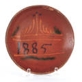 Miniature Pennsylvania redware plate dated