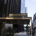 Emil Antonucci   The Four Seasons illuminated sign from the entrance awning