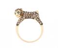 Ladies 14k YG  Chocolate Diamond Monkey Ring