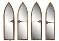 Set of Four French Gothic Arch Window Mirrors