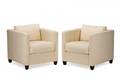 Pair Cisco Brothers Vista Mini Chairs in White