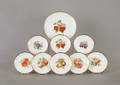 Set of eight Hutschenreuther fruit plates