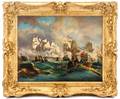 British School Battle of Trafalgar Oil