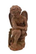 Early 20th Century Cast Iron Garden Cherub