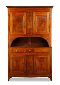 French Provincial Burled Wood Buffet Deux Corps