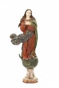 Carved  Polychromed Mary Magdalene Santos 19th C
