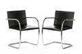Pair Mies van der Rohe Brno Leather Chairs