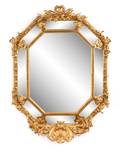 Neoclassical Giltwood  Gesso Cushion Mirror