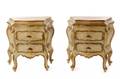 Pair of Diminutive Venetian Bombe Chests