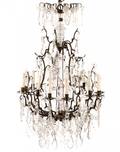 Baroque Style Bronze  Crystal Chandelier 20th C