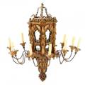 Venetian Baroque Style Painted  Gilt Lantern