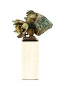 Theodore Gall Metamorphic Bronze Sculpture Iguana