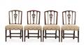 Set of Four Sheraton Style Mahogany Chairs