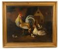 Follower Of Edgar Hunt Farmyard Family Oil