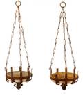 Pair of French Wrought Iron Hanging Planters