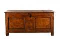 Large Stained and Carved Oak Blanket Chest