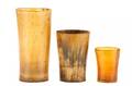 Group of Three Carved English Horn Cups 19th C