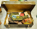 Group of WWII items to include ammo box