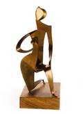 Style of Archipenko Kneeling Woman Bronze