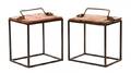 Pair of Reclaimed Silo Door Side Tables