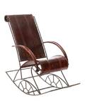 Industrial Style Red Leather  Iron Rocker