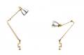 Pair Industrial Articulating Desk Lamps w Clamps