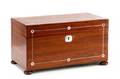 English Mahogany  Mother of Pearl Tea Caddy