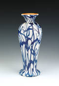 Aurene on calcite art glass vase