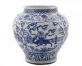 Chinese Porcelain Planter w Mythological Beasts