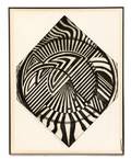 ExPat Optic Art Stereopsis Etching 1968