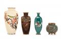 Four Japanese Cloisonne Vessels Unmarked